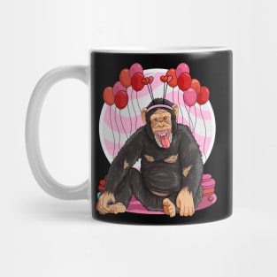 Chimpanzee Valentines Day Heart Chimp Love Mug